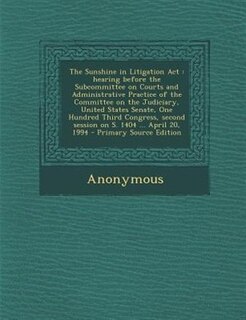 Front cover_The Sunshine in Litigation Act