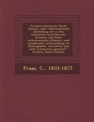 Couverture_Synopsis plantarum florae classicae, oder