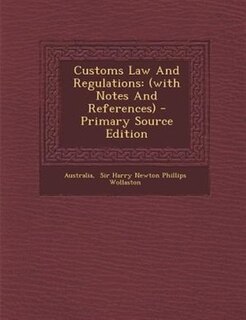 Couverture_Customs Law And Regulations
