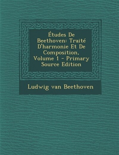 Couverture_&Eacute;tudes De Beethoven