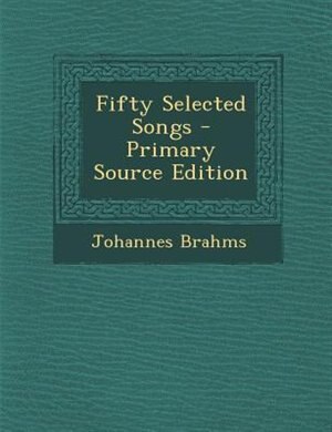 Couverture_Fifty Selected Songs - Primary Source Edition