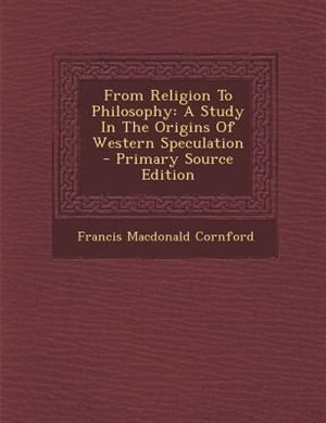 Front cover_From Religion To Philosophy