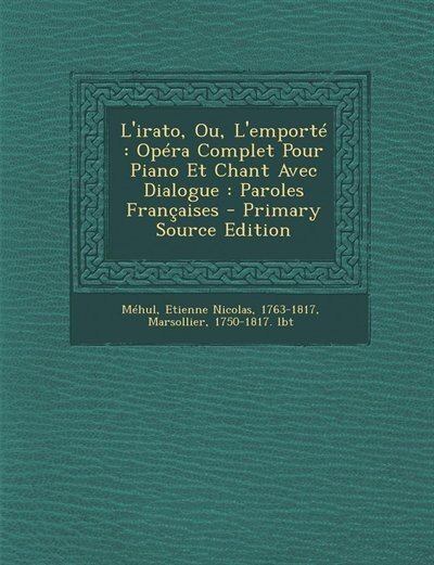 Front cover_L'irato, Ou, L'emporté