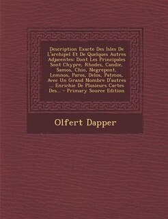 Front cover_Description Exacte Des Isles De L'archipel Et De Quelques Autres Adjacentes