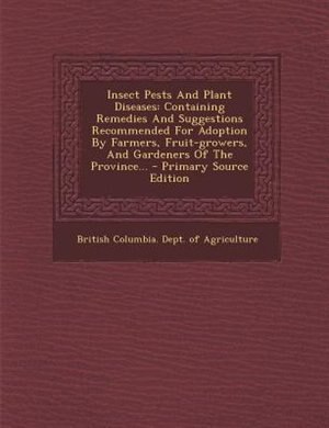 Front cover_Insect Pests And Plant Diseases