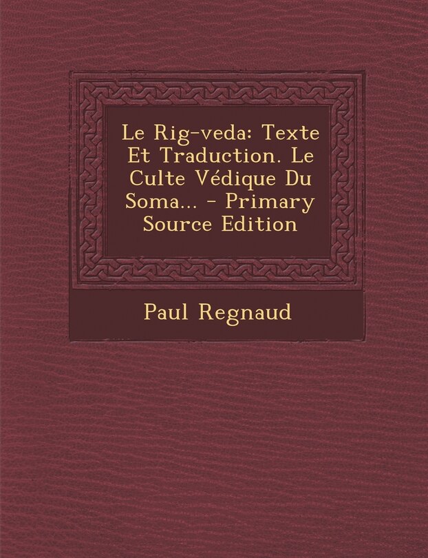 Front cover_Le Rig-veda