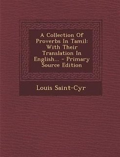 Front cover_A Collection Of Proverbs In Tamil