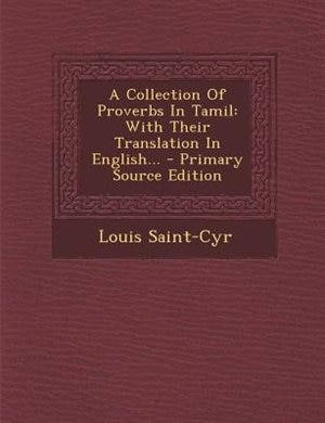 Front cover_A Collection Of Proverbs In Tamil