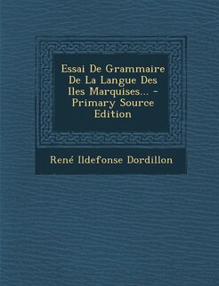 Front cover_Essai De Grammaire De La Langue Des Iles Marquises...