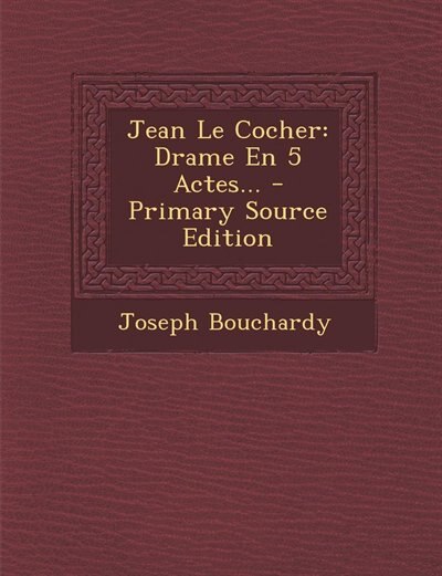 Front cover_Jean Le Cocher