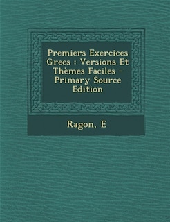 Couverture_Premiers Exercices Grecs