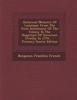 Couverture_Historical Memoirs Of Louisiana