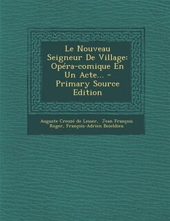 Couverture_Le Nouveau Seigneur De Village