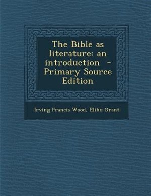 Front cover_The Bible as literature