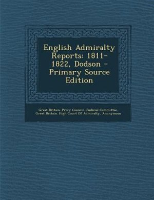 Couverture_English Admiralty Reports