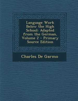 Couverture_Language Work Below the High School