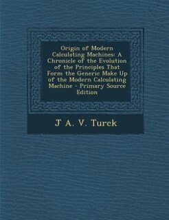 Front cover_Origin of Modern Calculating Machines