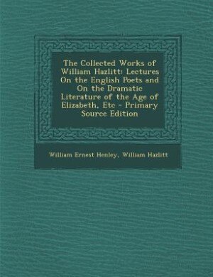Couverture_The Collected Works of William Hazlitt