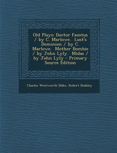 Front cover_Old Plays