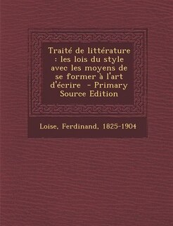 Front cover_Traité de littérature