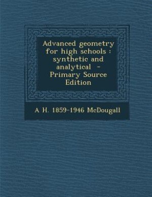 Couverture_Advanced geometry for high schools