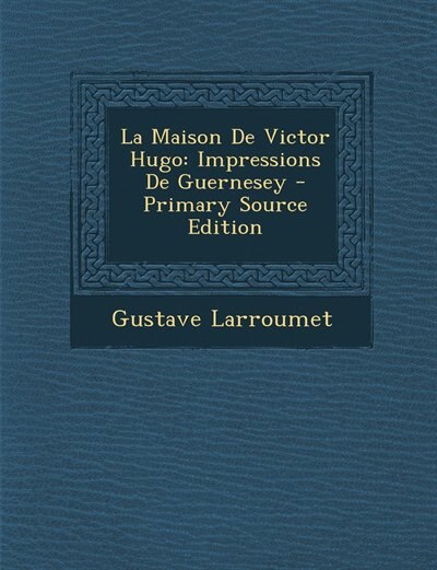 Front cover_La Maison De Victor Hugo