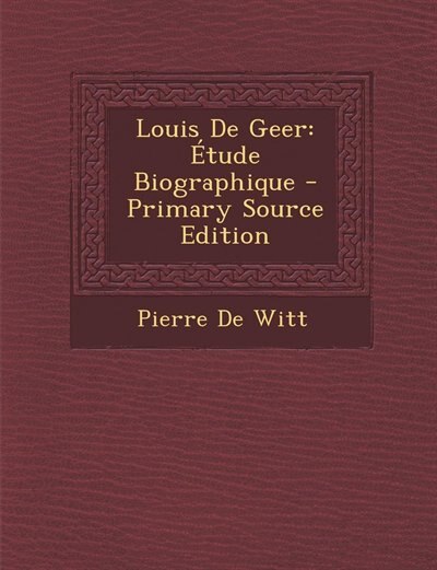Front cover_Louis De Geer