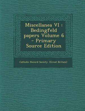 Front cover_Miscellanea VI