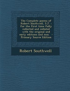 Couverture_The Complete poems of Robert Southwell, S.J.