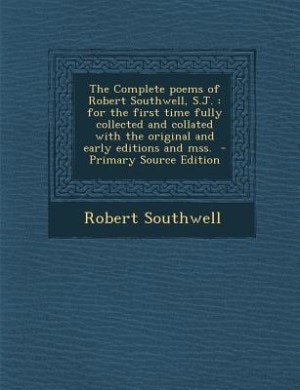 Couverture_The Complete poems of Robert Southwell, S.J.