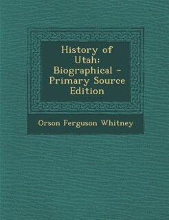 Couverture_History of Utah