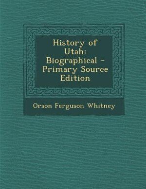 Couverture_History of Utah