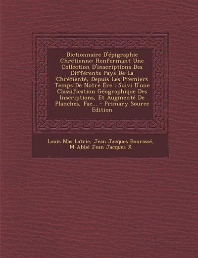 Couverture_Dictionnaire D'épigraphie Chrétienne