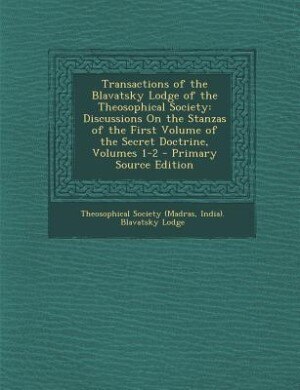 Couverture_Transactions of the Blavatsky Lodge of the Theosophical Society