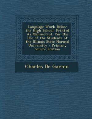 Front cover_Language Work Below the High School