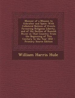Front cover_Memoir of a Mission to Gibralter and Spain