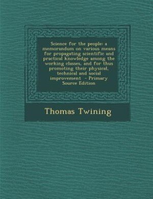 Front cover_Science for the people