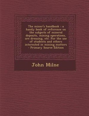 Front cover_The miner's handbook