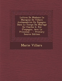 Couverture_Lettres De Madame La Marquise De Villars