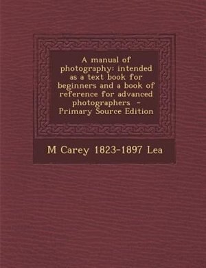 Couverture_A manual of photography