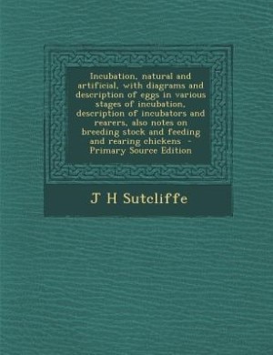 Front cover_Incubation, natural and artificial, with diagrams and description of eggs in various stages of incubation, description of incubators and rearers, also notes on breeding stock and feeding and rearing chickens