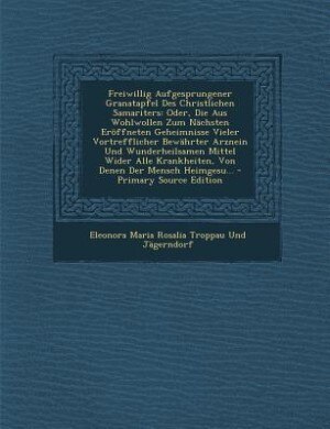 Couverture_Freiwillig Aufgesprungener Granatapfel Des Christlichen Samariters