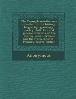 Front cover_The Pennsylvania-German
