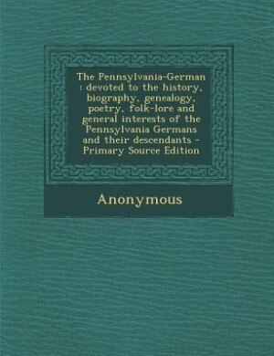 Front cover_The Pennsylvania-German