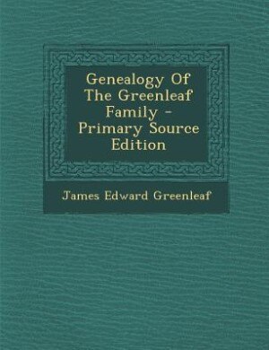 Front cover_Genealogy Of The Greenleaf Family