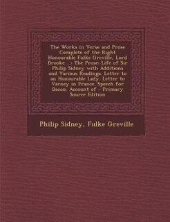 Front cover_The Works in Verse and Prose Complete of the Right Honourable Fulke Greville, Lord Brooke ...