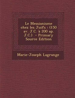 Front cover_Le Messianisme chez les Juifs