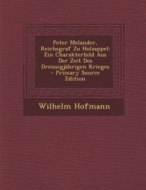 Couverture_Peter Melander, Reichsgraf Zu Holzappel