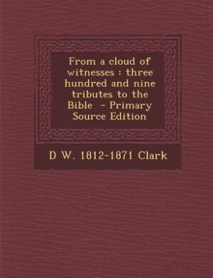 Couverture_From a cloud of witnesses