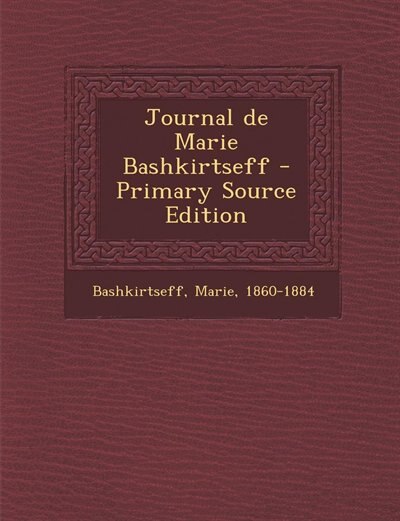 Couverture_Journal de Marie Bashkirtseff